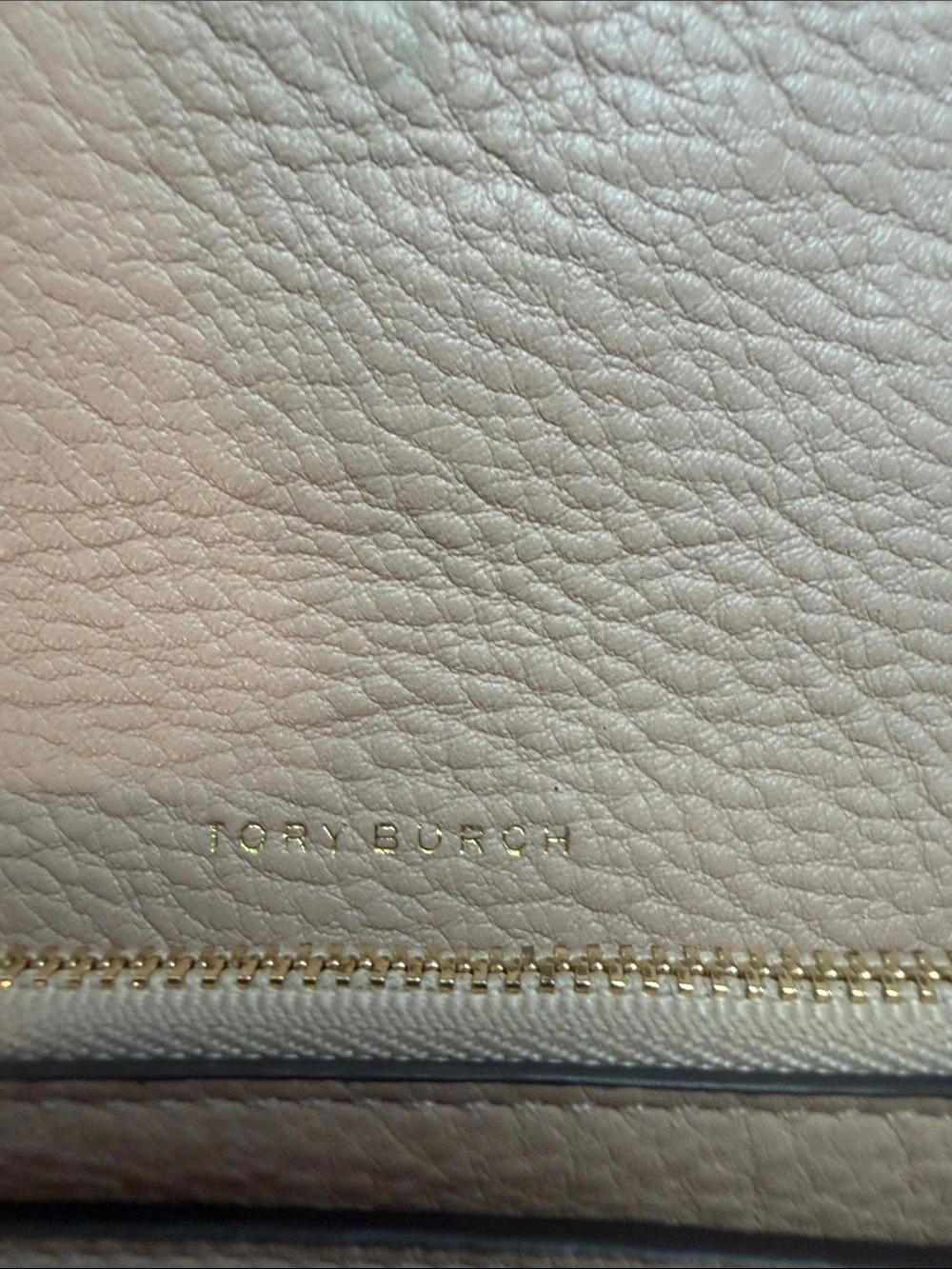 Tory Burch Blush Leather Continental Wallet with Logo